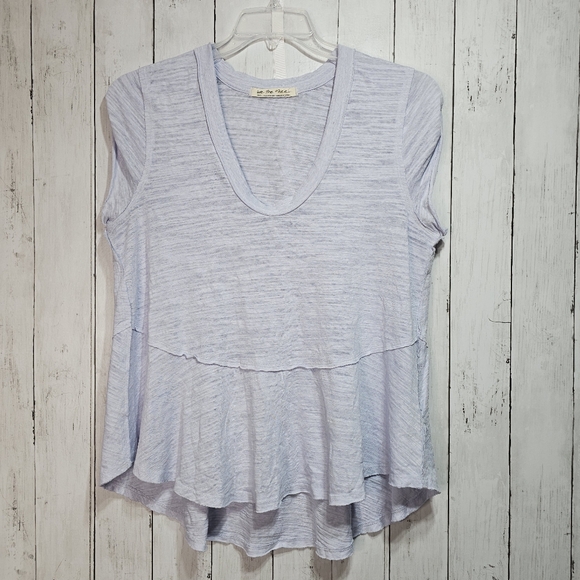 We The Free People Women's Sweetness Light Purple Knit Shirt Size Small. - Picture 2 of 9